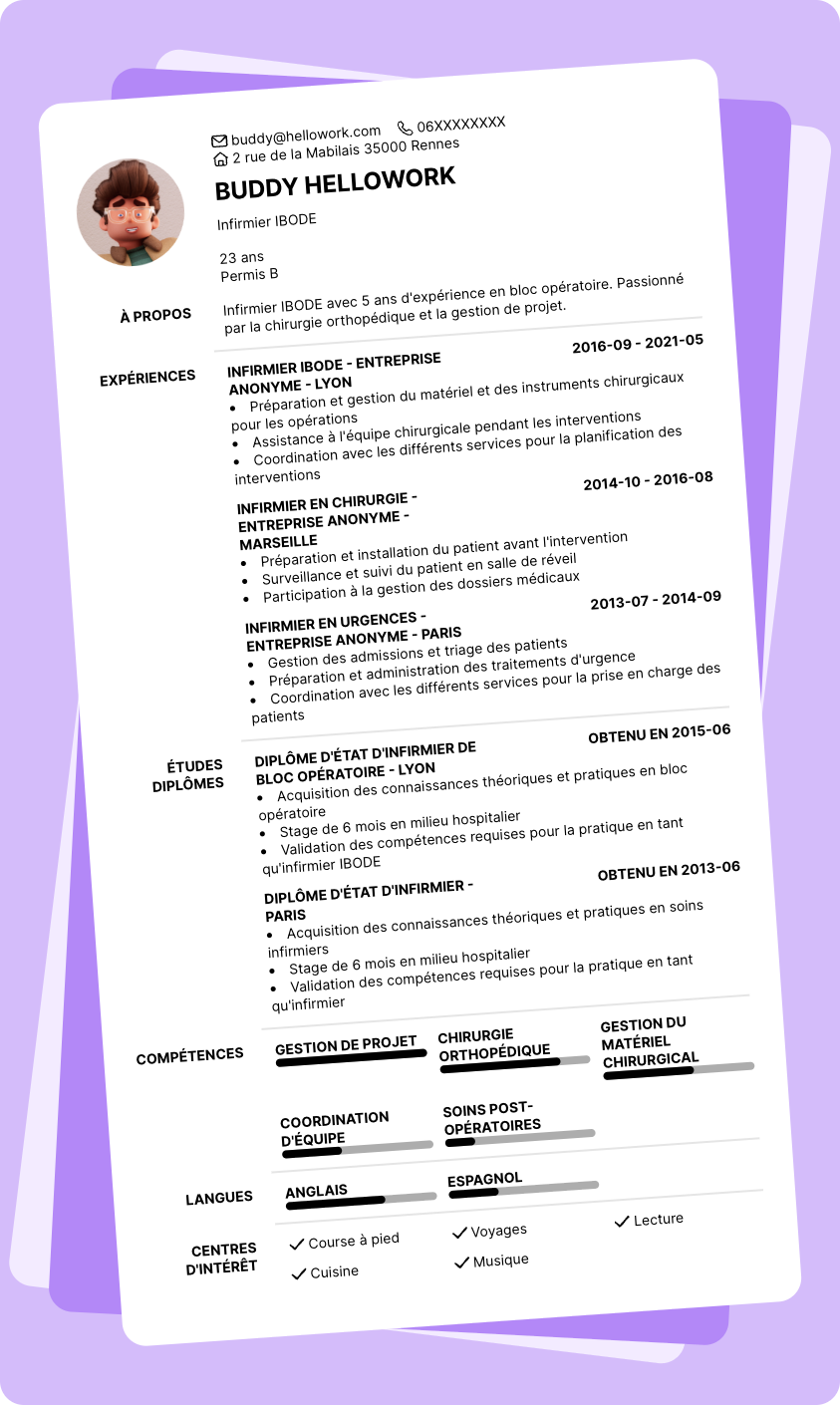 Exemple CV IBODE