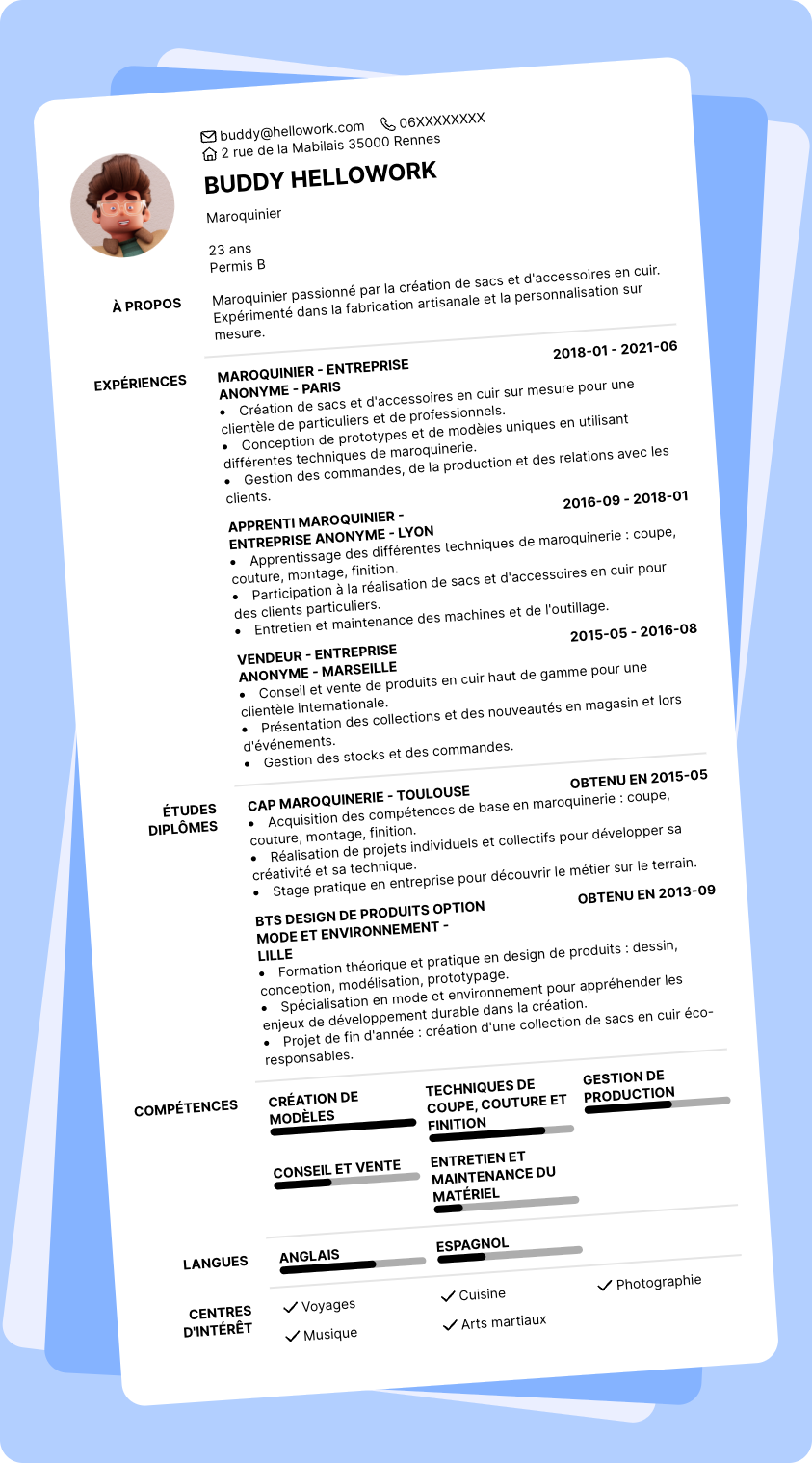 Exemple CV Maroquinier