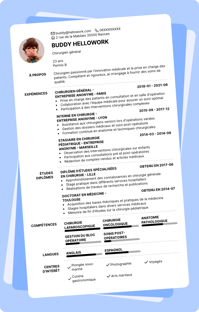 Exemple CV Chirurgie