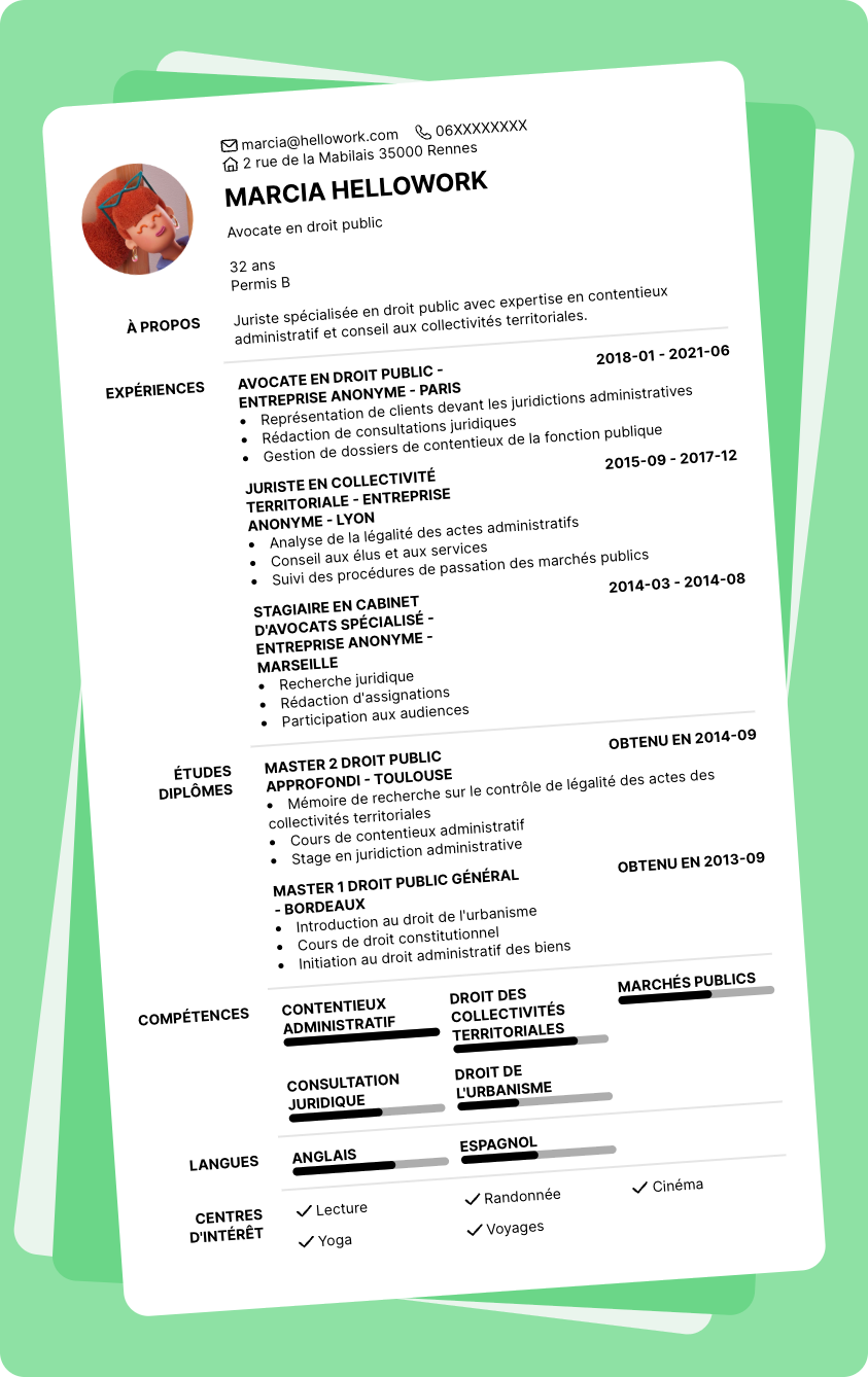 Exemple CV Droit public