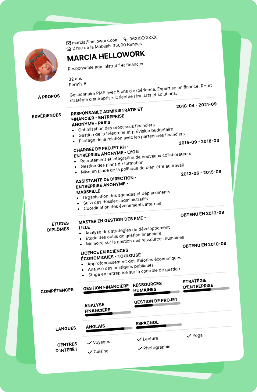 Modèle CV Gestion pme Exemple CV Gestion pme