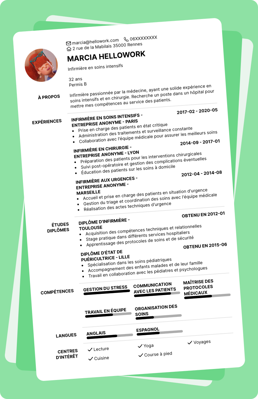 Modèle CV Hopital Exemple CV Hopital