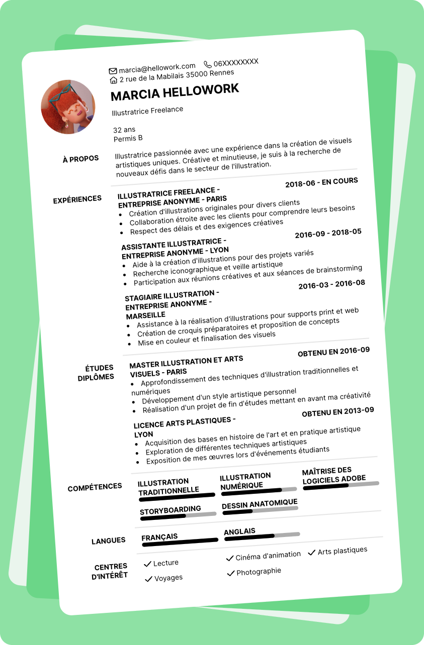 Exemple CV Illustration