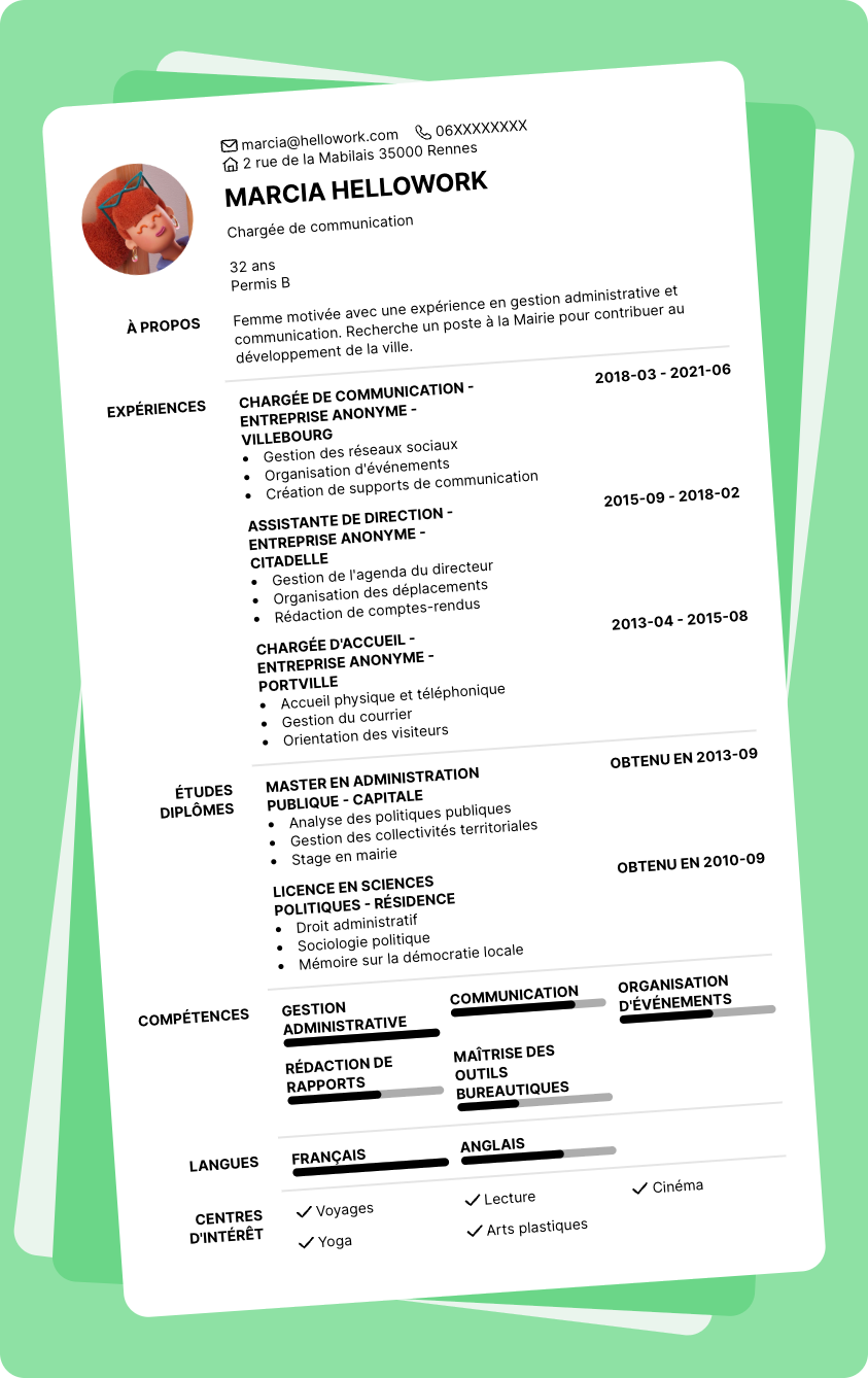 Exemple CV Mairie