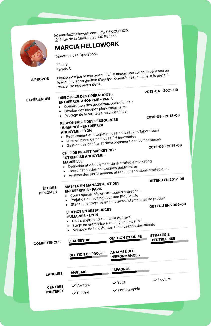 Exemple CV Management