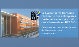 Le Lycée Pierre Corneille à la Celle Saint Cloud recherche des entreprises partenaires