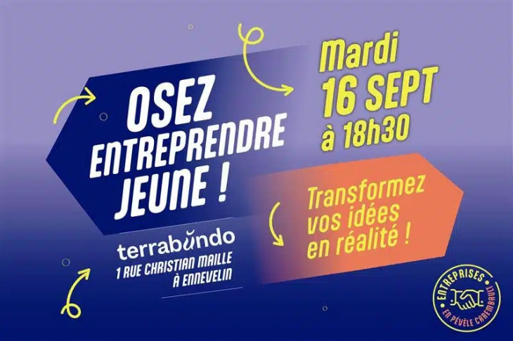 affiche osez entreprendre jeune avec date et heure