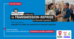 Entreprendre en Nouvelle-Aquitaine : Le Mois de la transmission – reprise d’entreprise