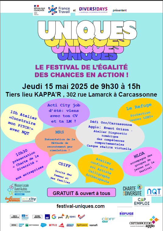 UNIQUES - FESTIVAL de l’ ÉGALITÉ DES CHANCES