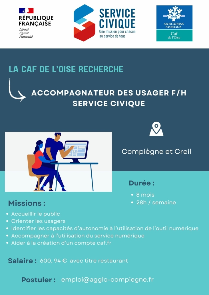 Service civique Caf de Compiègne et Creil 