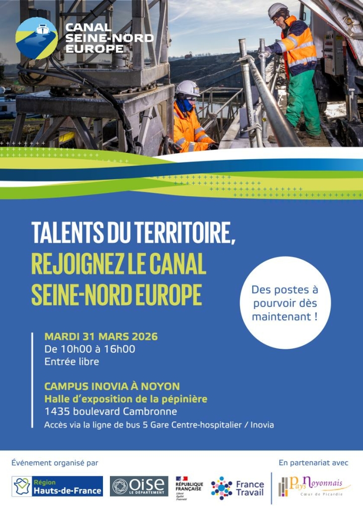 Recrutement Canal Seine-Nord Europe 