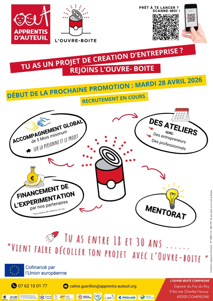 Tu as entre 18 et 30 ans et tu as un projet de création d'entreprise ? 