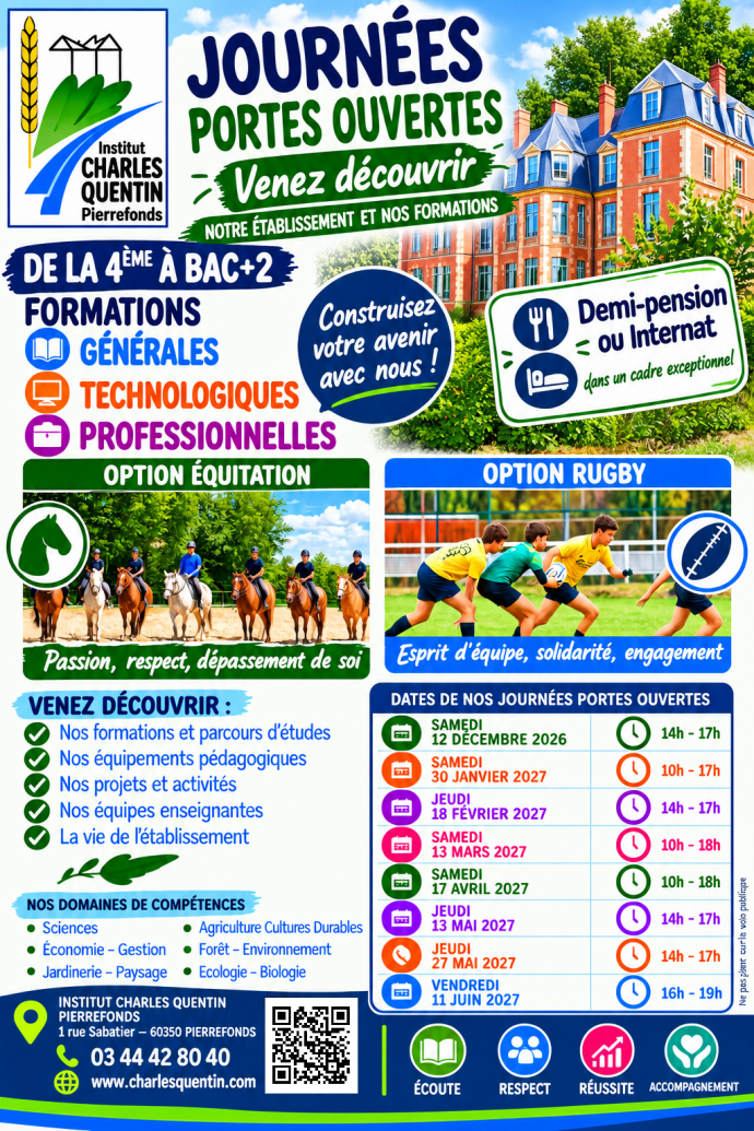 Journées Portes Ouvertes 20026 /2027