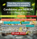 Jusqu'au 30 mai 2025 pour candidater aux distinctions ERE34
