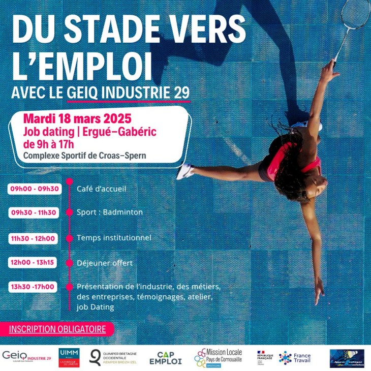 "Du Stade vers l'Emploi avec le GEIQ Industrie 29" à Ergue-Gaberic