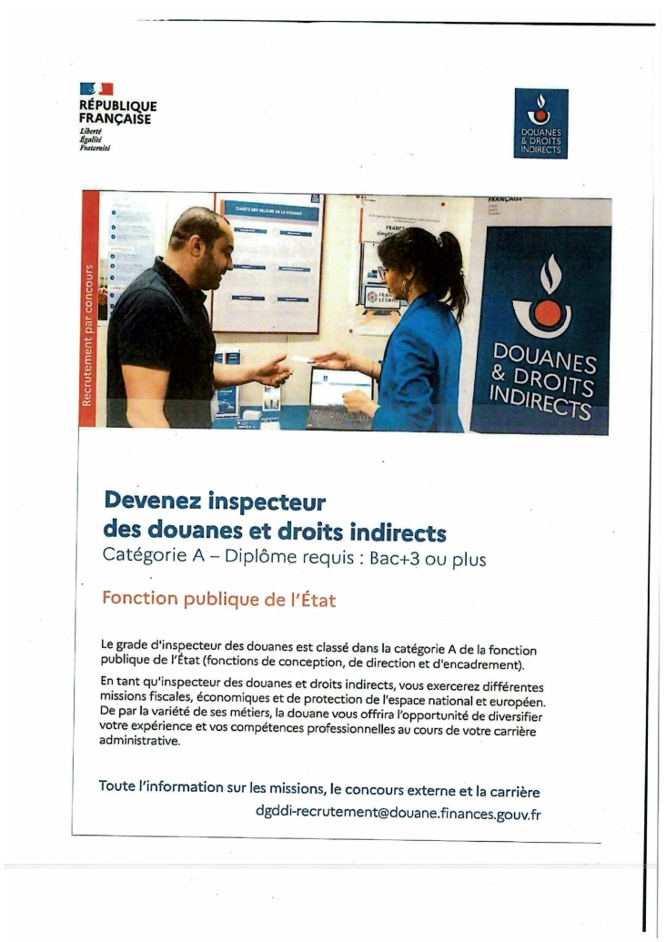 Inspecteur des douanes et droits indirects