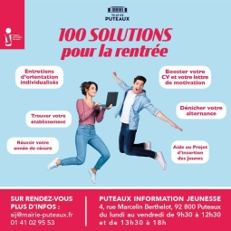 Puteaux Information Jeunesse lance son opération « 100 Solutions pour la Rentrée »