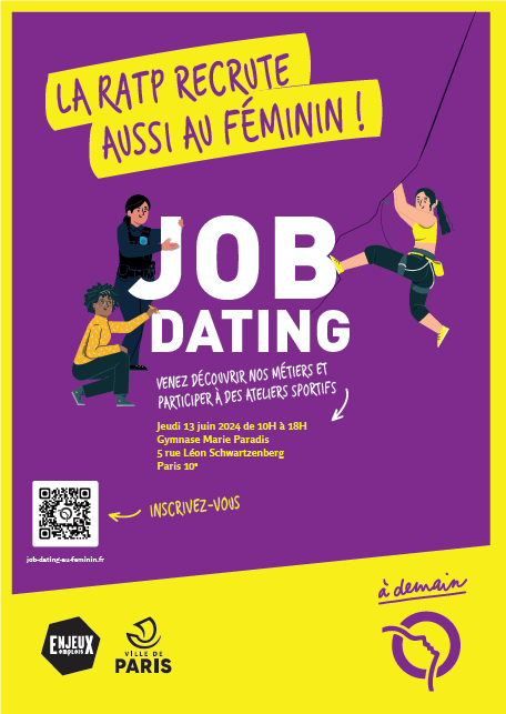 affiche job dating la RATP recrute au féminin